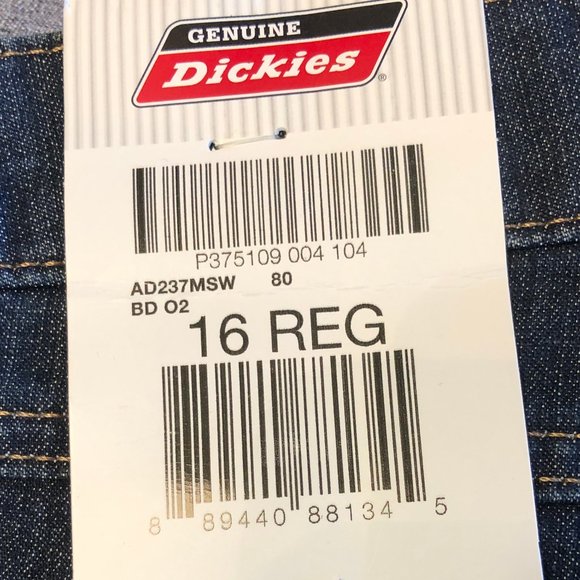 DICKIES Jeans - denim relaxed fit, tummy control - women's size 16R - blue - NWT - Picture 5 of 5